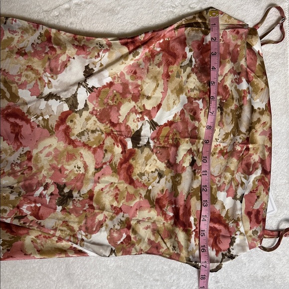 Nwt Womens Satin Feminine Floral Midi Dress L Fairycore Wedding Coquette Spring - Picture 7 of 10